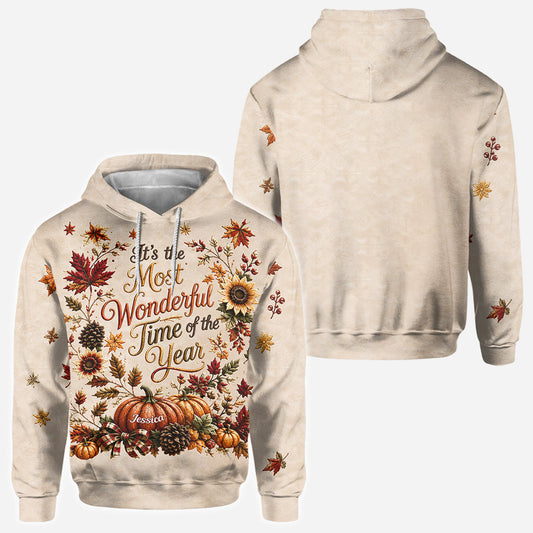It's the Most Wonderful Time of the Year - Personalized Autumn All Over Shirt