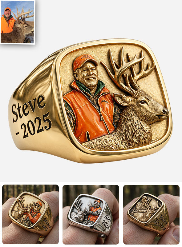Born To Hunt - Personalized Hunting Signet Ring