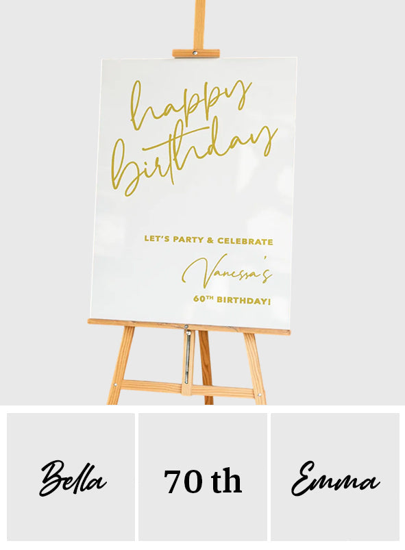 Happy Birthday - Personalized Birthday Canvas And Poster