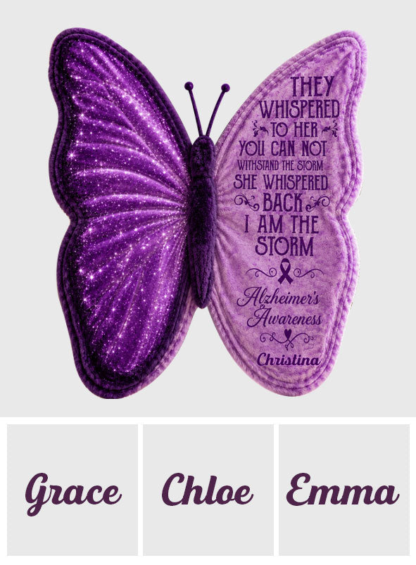 Alzheimer Awareness Month - Personalized Alzheimer Awareness Shaped Fleece Blanket