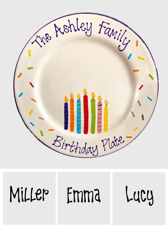 Happy Birthday - Personalized Birthday Ceramic Round Plate
