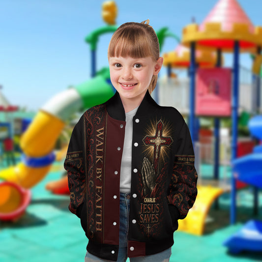 Walk By Faith - Personalized Christian Varsity Jacket