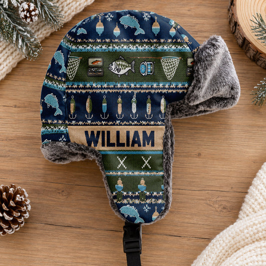 Hooked On Fishing - Personalized Fishing Trapper Hat