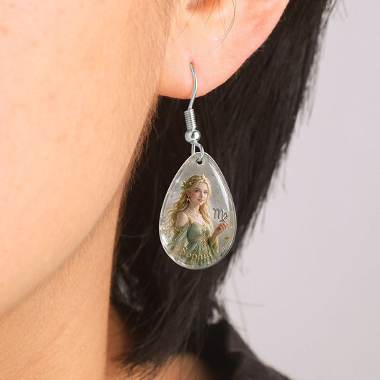 Custom Zodiac Sign Earrings - Personalized Horoscope Earrings