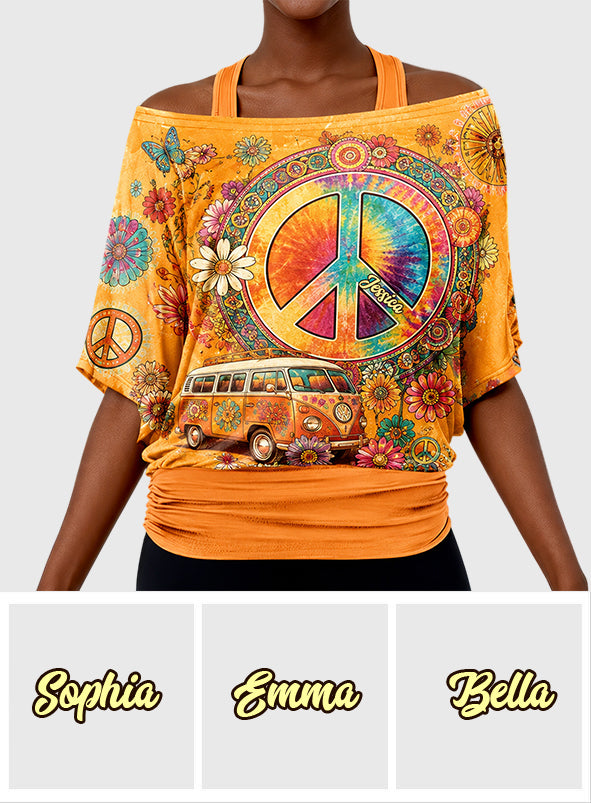 Hippie Souls - Personalized Hippie Off-Shoulder Top Set