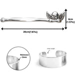 Your Wings Were Ready, But My Heart Was Not - Personalized Memorial Shaped Cuff Bracelet