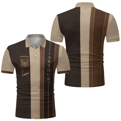 Whiskey & Cigar - Personalized Whisky Polo Shirt