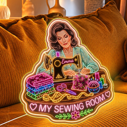 Love Sewing - Personalized Sewing Neon LED Light Sign