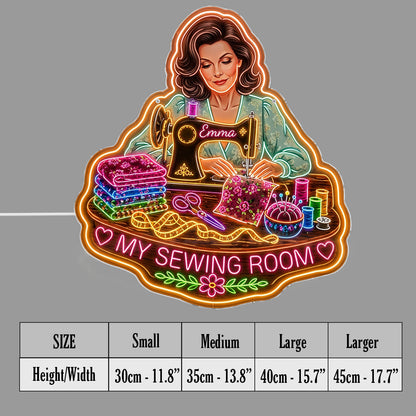 Love Sewing - Personalized Sewing Neon LED Light Sign