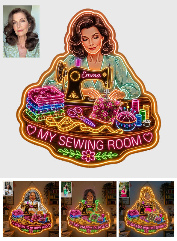 Love Sewing - Personalized Sewing Neon LED Light Sign