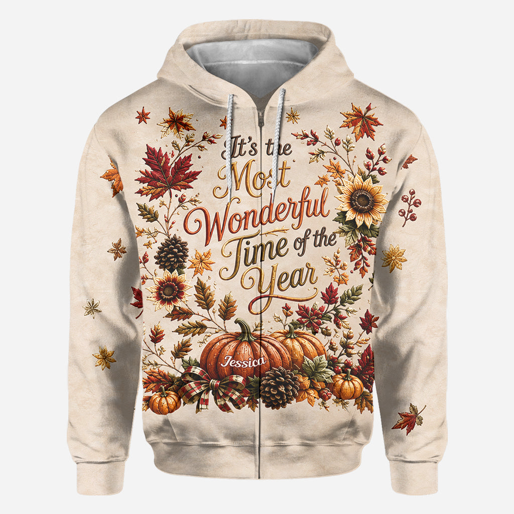 It's the Most Wonderful Time of the Year - Personalized Autumn All Over Shirt