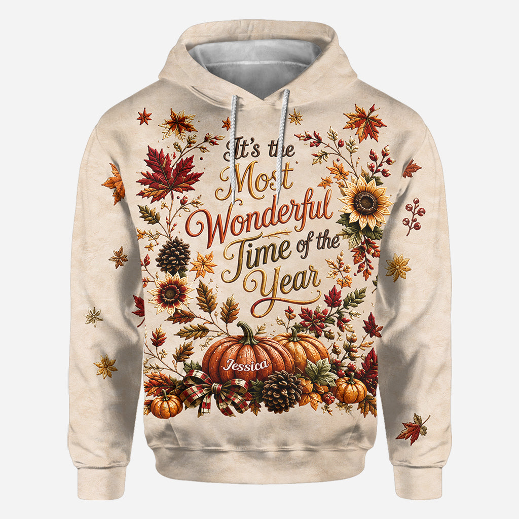 It's the Most Wonderful Time of the Year - Personalized Autumn All Over Shirt