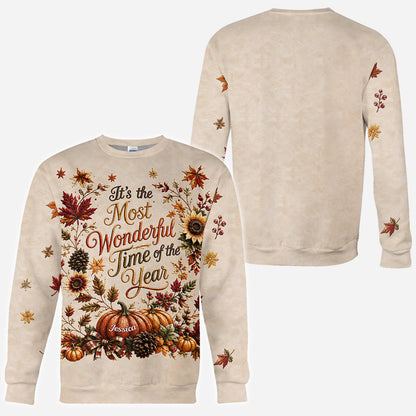 It's the Most Wonderful Time of the Year - Personalized Autumn All Over Shirt