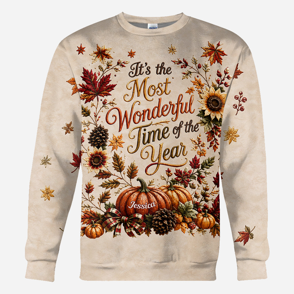 It's the Most Wonderful Time of the Year - Personalized Autumn All Over Shirt