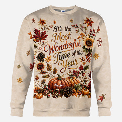 It's the Most Wonderful Time of the Year - Personalized Autumn All Over Shirt
