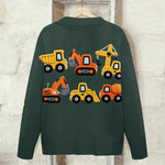 Construction Machines - Personalized Kid Cardigan Sweater