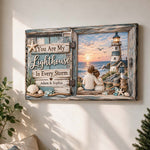 You Are My Lighthouse In Every Storm - Personalized Couple Canvas And Poster