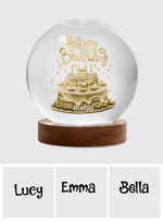 Happy Birthday - Personalized Birthday Crystal Ball Night Light