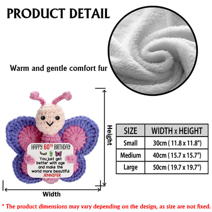 Happy Birthday - Personalized Birthday Premium Faux Fur Pillow