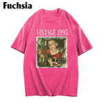 Birthday Gift - Personalized Birthday Washed T-Shirt