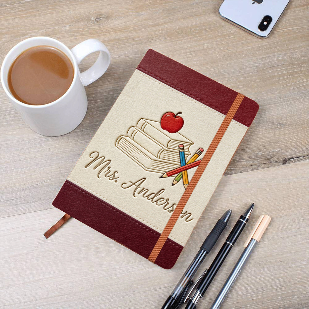 Teacher Gifts - Personalized Teacher Leather Journal