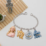 Custom You Sun, Moon & Rising Zodiac Sign - Personalized Horoscope Bracelet With Charms
