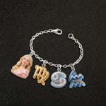 Custom You Sun, Moon & Rising Zodiac Sign - Personalized Horoscope Bracelet With Charms