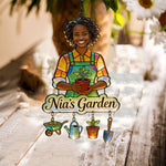 Custom Any Photo - Personalized Gardening Window Hanging Suncatcher With Charms