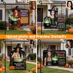 Warning Witch Property - Personalized Witch Wood Sign With Stake
