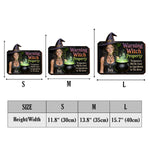 Warning Witch Property - Personalized Witch Wood Sign With Stake