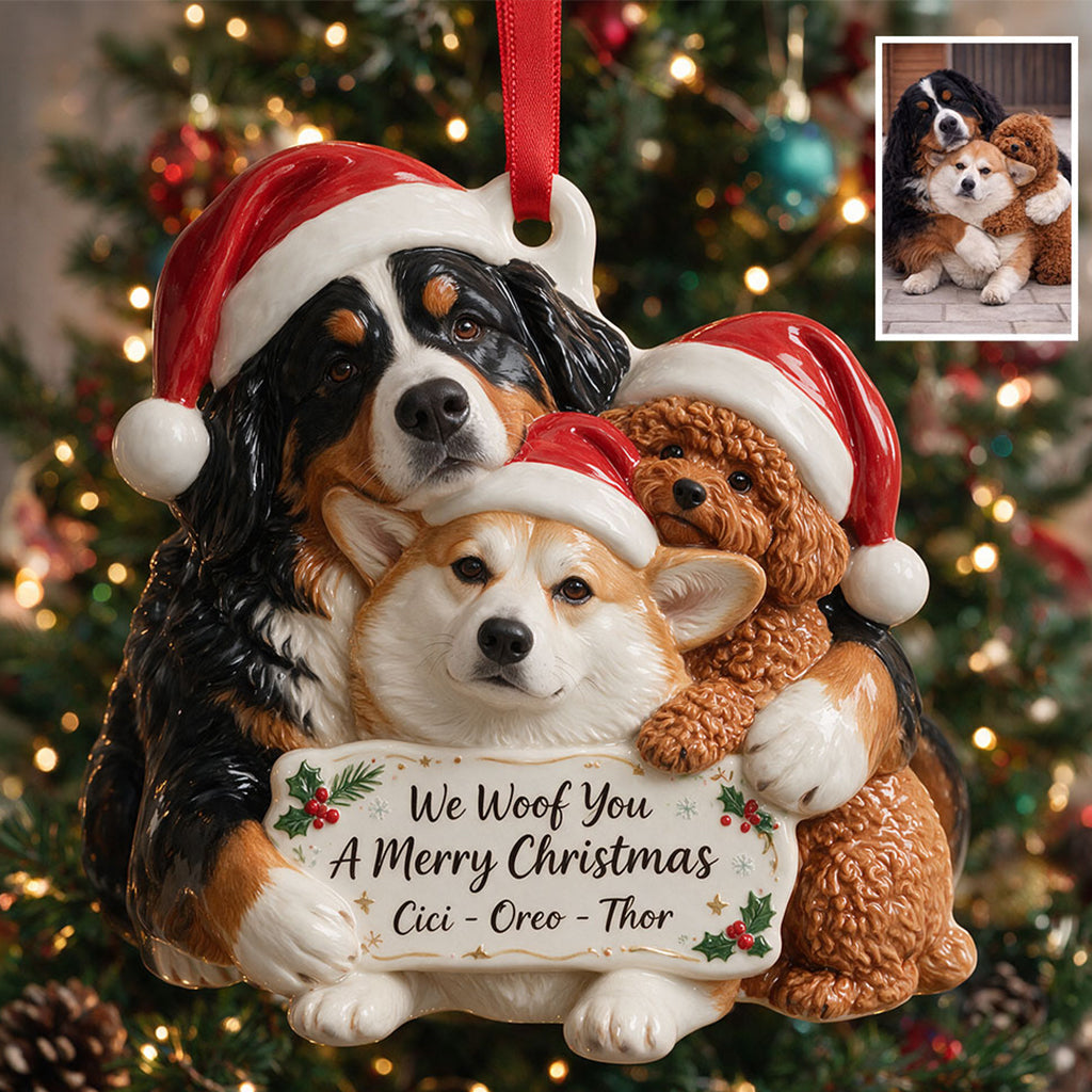 Little Chrismtas - Personalized Dog Premium 3D Ornament