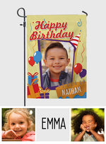 Happy Birthday - Personalized Birthday Garden Flag