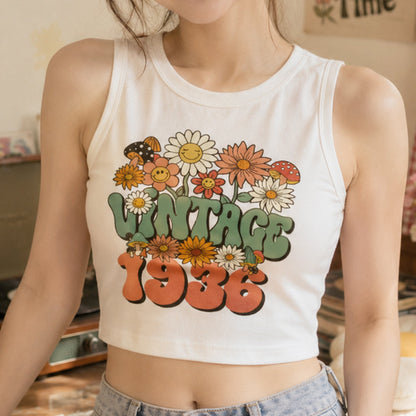 Birthday Gift - Personalized Birthday Crop Tank Top