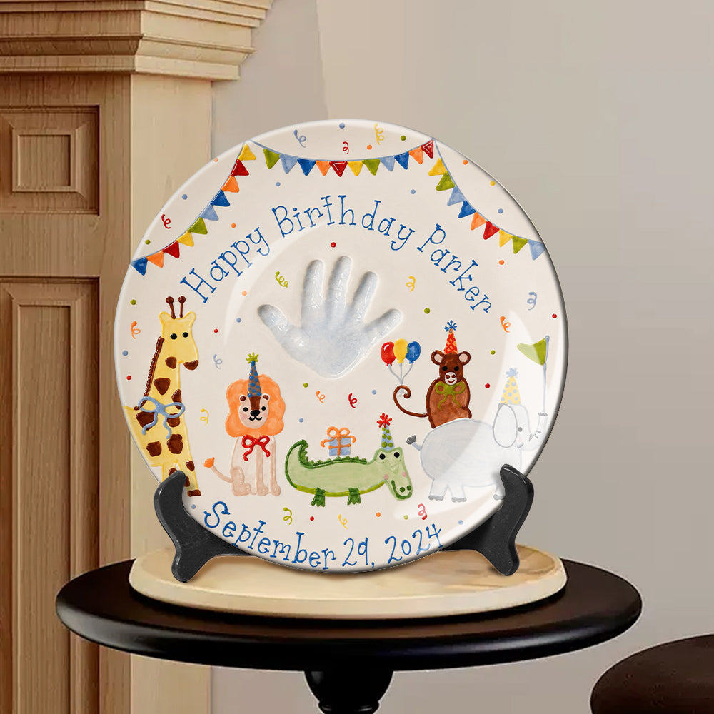 Happy Birthday - Personalized Birthday Ceramic Round Plate