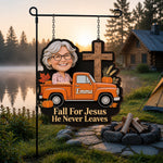 Happy Fall Y'all - Personalized Christian Wood Sign With Stake