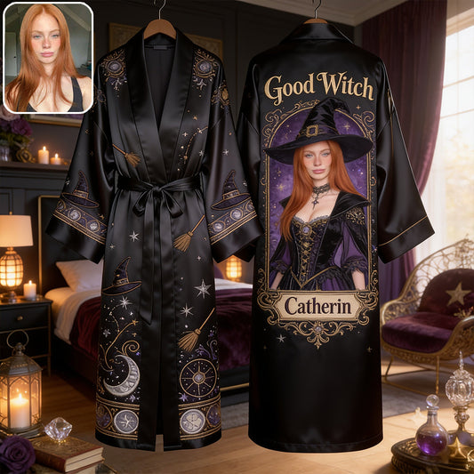 Bad Witch - Personalized Witch Satin Robe