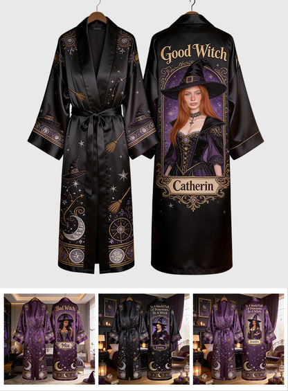 Bad Witch - Personalized Witch Satin Robe