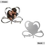 Love You Infinite, Bedroom Decoration - Personalized Couple Cut Metal Sign