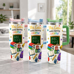 Teacher Makes Learning Colorful - Personalized Teacher Tumbler With Handle