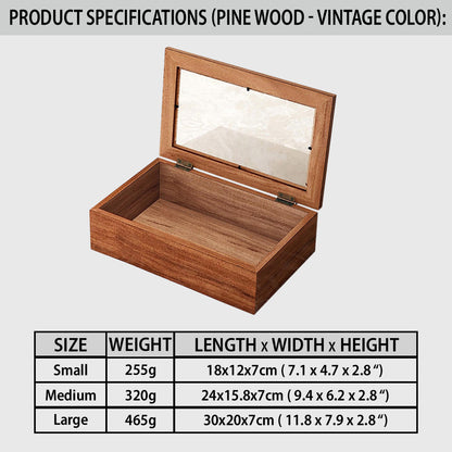 Custom From Any Photo - Personalized Memorial Wooden Box