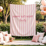 Happy Birthday - Personalized Birthday Blanket