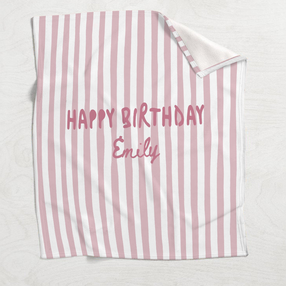 Happy Birthday - Personalized Birthday Blanket