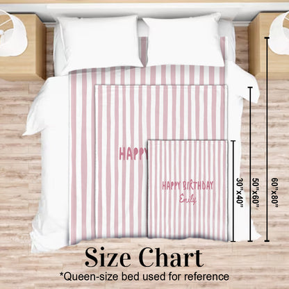 Happy Birthday - Personalized Birthday Blanket