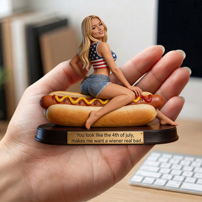 You Look Like The 4th Of July Makes Me Want A Hotdog Real Bad Spicy - Personalized Spicy Couple Premium 3D Figurine