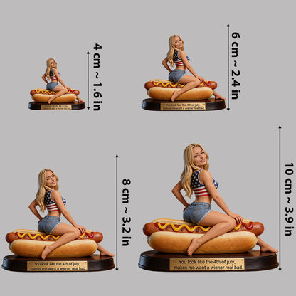 You Look Like The 4th Of July Makes Me Want A Hotdog Real Bad Spicy - Personalized Spicy Couple Premium 3D Figurine