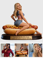 You Look Like The 4th Of July Makes Me Want A Hotdog Real Bad Spicy - Personalized Spicy Couple Premium 3D Figurine