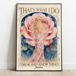 That's What I Do, I Drink And I Know Thing - Personalized Self Love Canvas And Poster