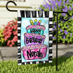 Happy Birthday - Personalized Birthday Garden Flag