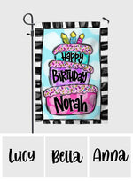 Happy Birthday - Personalized Birthday Garden Flag
