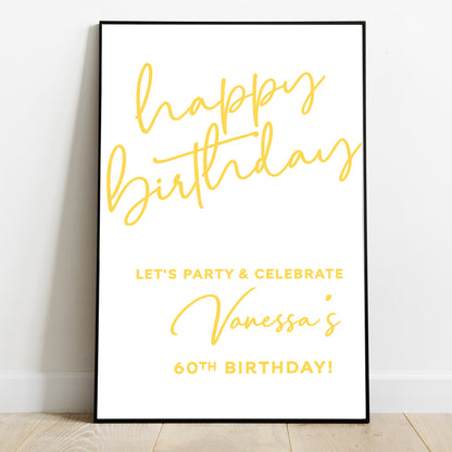 Happy Birthday - Personalized Birthday Canvas And Poster